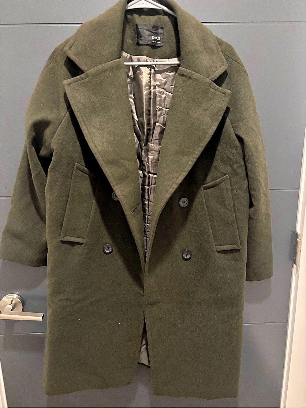 Women's Green Pea Coat Like New